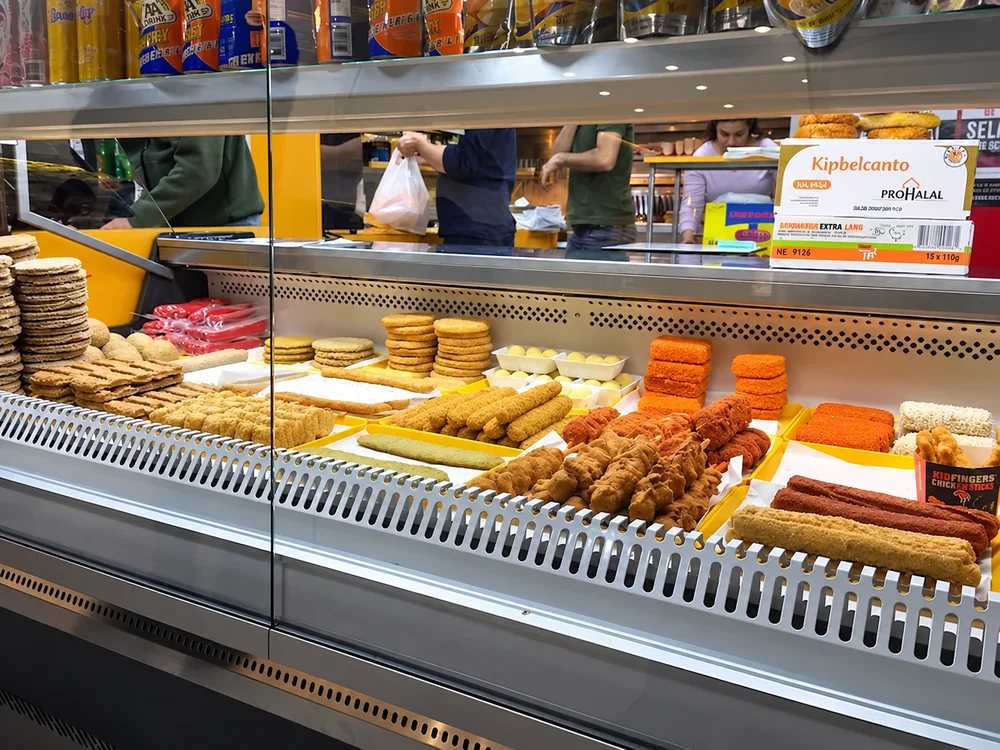 De snacktoonbank van Frituur Cité